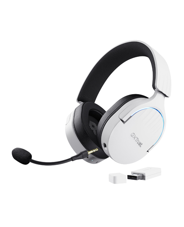 Trust GXT 491W FAYZO Casque Avec fil &sans fil Arceau Jouer USB Type-C Bluetooth Noir, Blanc