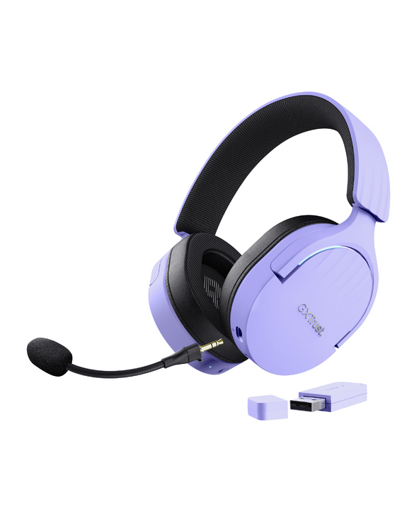 Trust GXT 491P FAYZO Casque Avec fil &sans fil Arceau Jouer USB Type-A Bluetooth Noir, Violet