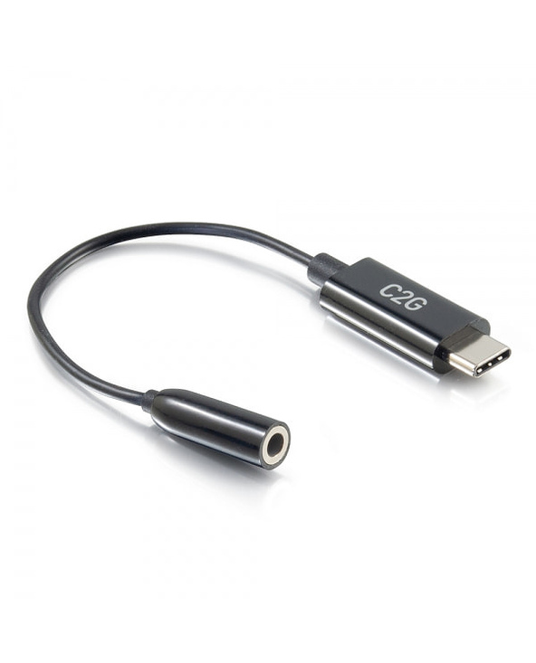 C2G 54426 câble de téléphone portable Noir 0,09 m USB-C 3,5 mm