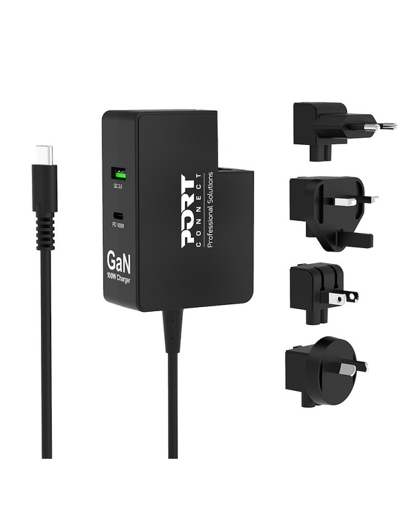 Port Designs 902103 chargeur d'appareils mobiles Ordinateur portable, Smartphone, Tablette Noir Secteur Intérieure