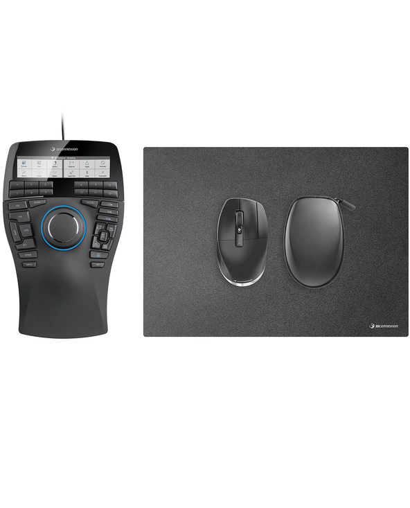 3Dconnexion SpaceMouse Enterprise Kit 2 souris Bureau Ambidextre RF Wireless + USB Type-A 6DoF