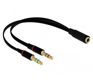 DeLOCK 65967 câble audio 0,2 m 3,5mm 2 x 3.5mm Noir