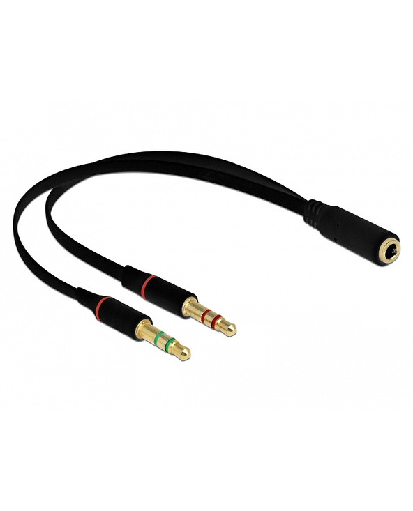 DeLOCK 65967 câble audio 0,2 m 3,5mm 2 x 3.5mm Noir