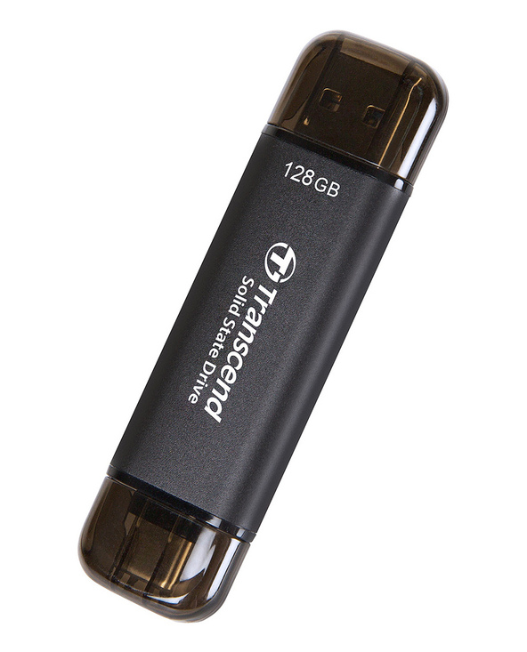 Transcend ESD310C Technologie Thunderbolt 128 Go USB Type-A / USB Type-C USB 3.2 Gen 2x2 Noir