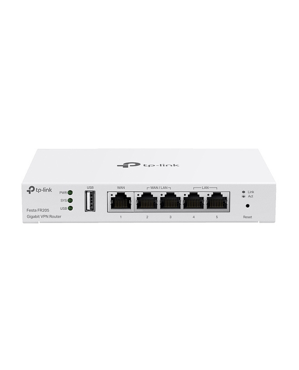 TP-Link Festa FR205 Routeur connecté 10 Gigabit Ethernet, 100 Gigabit Ethernet, Gigabit Ethernet Blanc