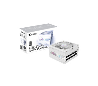 GIGABYTE AORUS ELITE P1000W ICE Alimentation - PCIe 5.0, 80 PLUS Platinum, Conception entièrement modulaire, Ventilateur de 120 