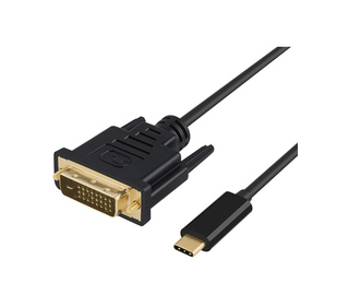 DLH DY-TU4810B câble vidéo et adaptateur 1,8 m USB Type-C DVI Noir