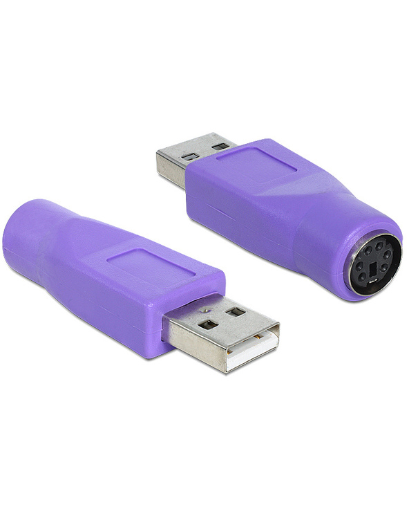 DeLOCK 65461 changeur de genre de câble USB-A PS/2 Violet