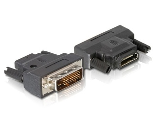 DeLOCK DVI / HDMI Adapter DVI-D HDMI FM Noir