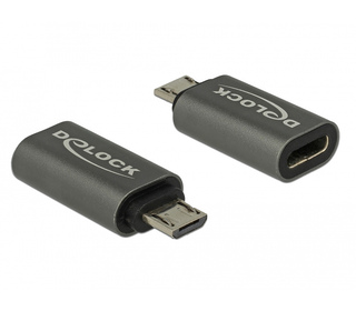 DeLOCK 65927 changeur de genre de câble USB 2.0 Micro-B USB Type-C Anthracite