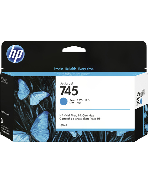 HP Cartouche d'encre DesignJet 745 cyan, 130 ml
