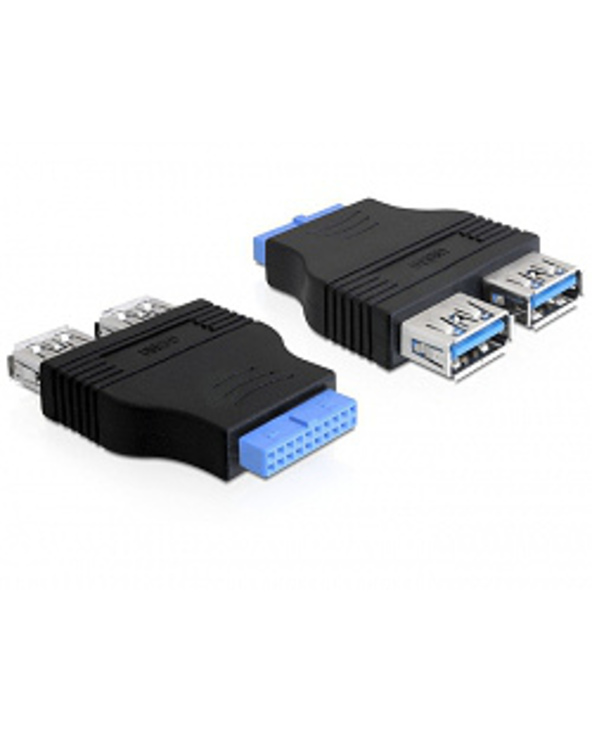 DeLOCK 65324 changeur de genre de câble USB 3.0 19 Pin Buchse Noir