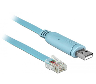 DeLOCK Adaptateur USB 2.0 Type-A mâle  1 x Serial RS-232 RJ45 mâle 2,0 m bleu