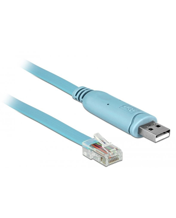 DeLOCK Adaptateur USB 2.0 Type-A mâle  1 x Serial RS-232 RJ45 mâle 2,0 m bleu