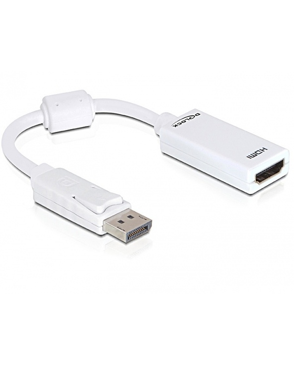 DeLOCK 61767 câble vidéo et adaptateur 0,125 m DisplayPort HDMI Type A (Standard) Blanc