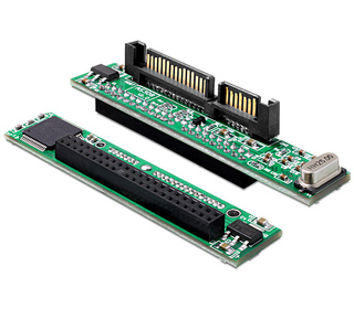 DeLOCK 61987 changeur de genre de câble SATA 22p IDE 44p Noir, Vert
