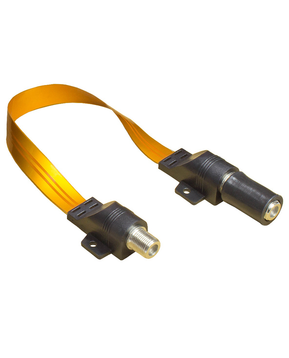 Alcasa S-1014Q câble coaxial 0,54 m SAT Type-F Noir, Or, Transparent