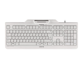 CHERRY KC 1000 SC clavier Universel USB AZERTY Belge Blanc