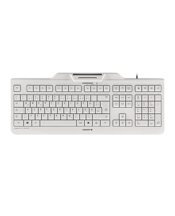 CHERRY KC 1000 SC clavier Universel USB AZERTY Belge Blanc