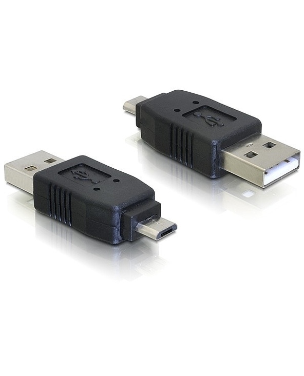 DeLOCK Adapter USB micro-B male to USB2.0 A-male USB 2.0 A Noir