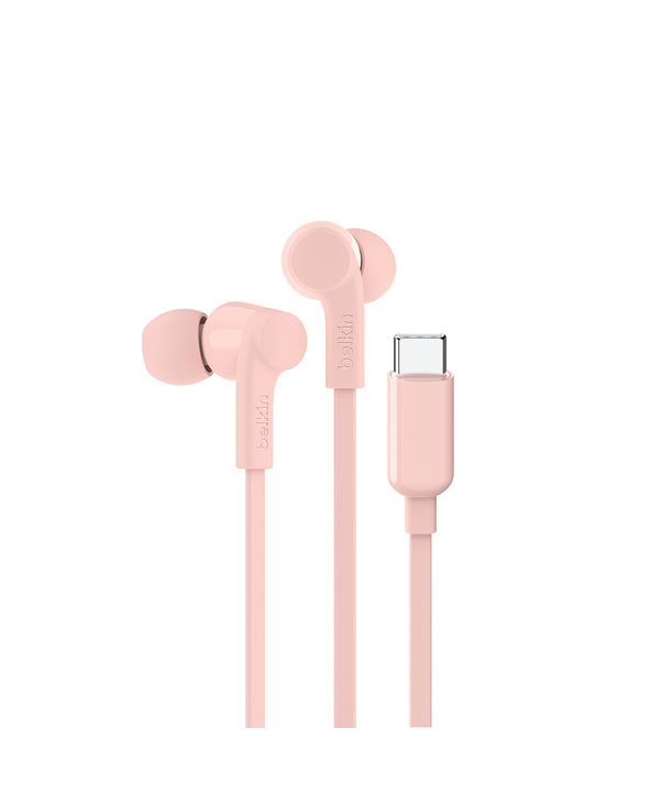Belkin SoundForm Casque Avec fil Ecouteurs Musique/Quotidien USB Type-C Rose