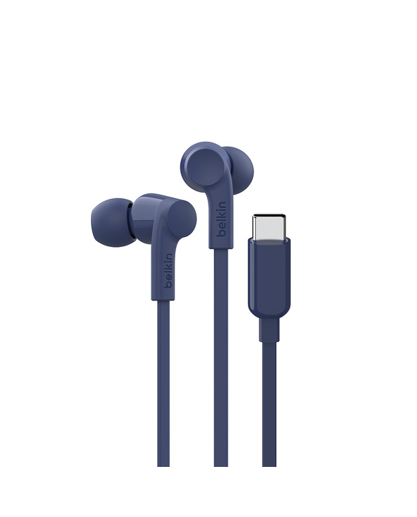 Belkin SoundForm Casque Avec fil Ecouteurs Musique/Quotidien USB Type-C Bleu