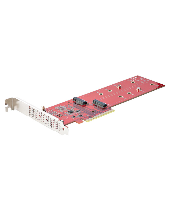 StarTech.com Adaptateur PCIe M.2 - PCIe x8/ x16 vers Double NVMe ou AHCI M.2 SSD - PCI Express 4.0, 7,8 Gbps par Disque, Bifurca