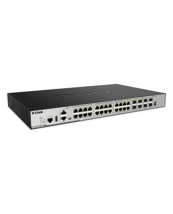 D-Link DGS-3630-28TC commutateur réseau Géré L3 Gigabit Ethernet (10/100/1000) 1U Noir