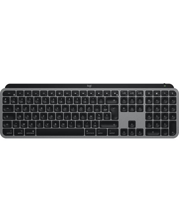 Logitech MX Keys S for Mac clavier Bureau RF sans fil + Bluetooth AZERTY Français Aluminium, Noir