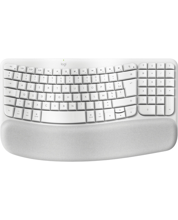 Logitech Wave Keys for Mac clavier maison/bureau Bluetooth AZERTY Français Blanc