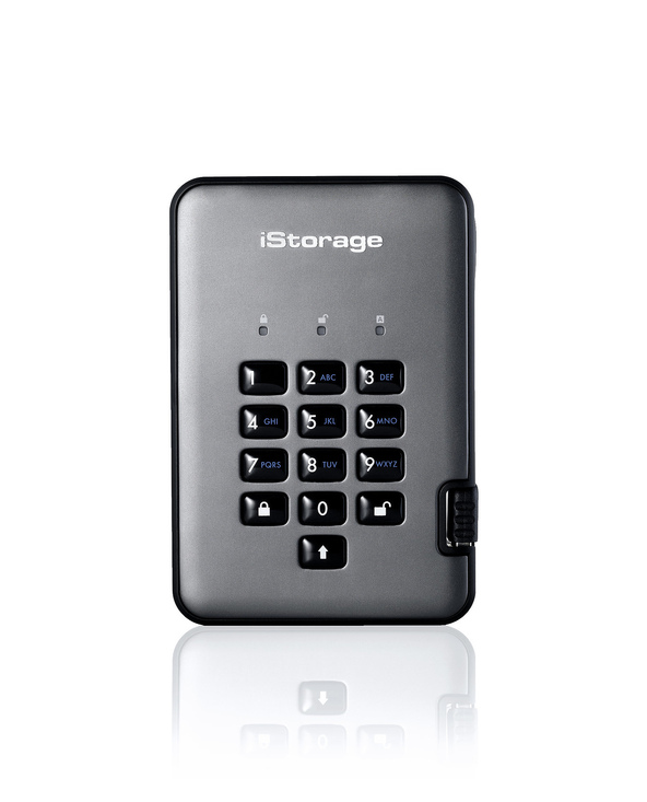 iStorage diskAshur PRO2 256-bit 1TB USB 3.2 secure encrypted hard drive IS-DAP2-256-1000-C-G