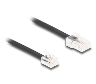 DeLOCK Câble de téléphone, RJ45 mâle à RJ11 mâle, noir, 2 m