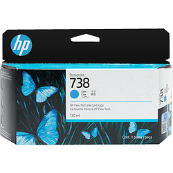 HP 738 130-ml Cyan DesignJet Ink Cartridge cartouche d'encre 1 pièce(s) Original Rendement standard