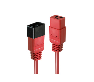 Lindy 30123 câble électrique Rouge 1 m Coupleur C19 Coupleur C20