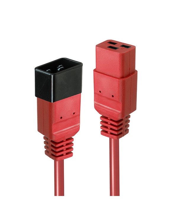 Lindy 30123 câble électrique Rouge 1 m Coupleur C19 Coupleur C20