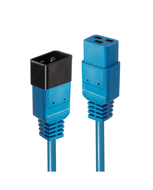 Lindy 30120 câble électrique Bleu 1 m Coupleur C19 Coupleur C20