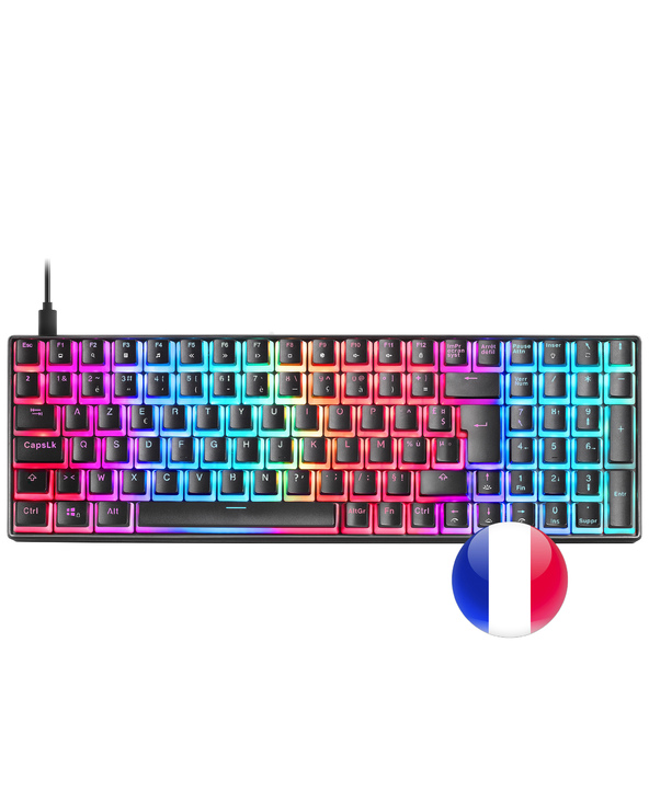 Mars Gaming MKULTRA clavier Jouer USB AZERTY Français Noir