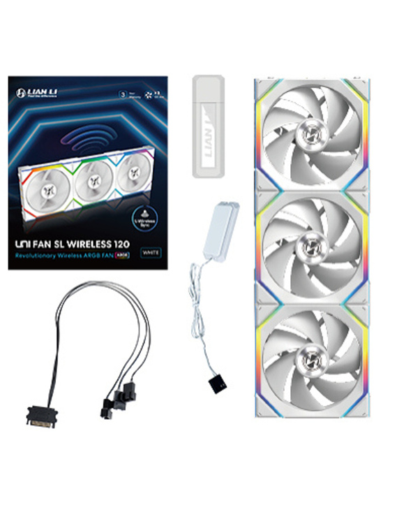 Lian Li UNI FAN SL Wireless 120 Boitier PC Ventilateur 12 cm Blanc 3 pièce(s)