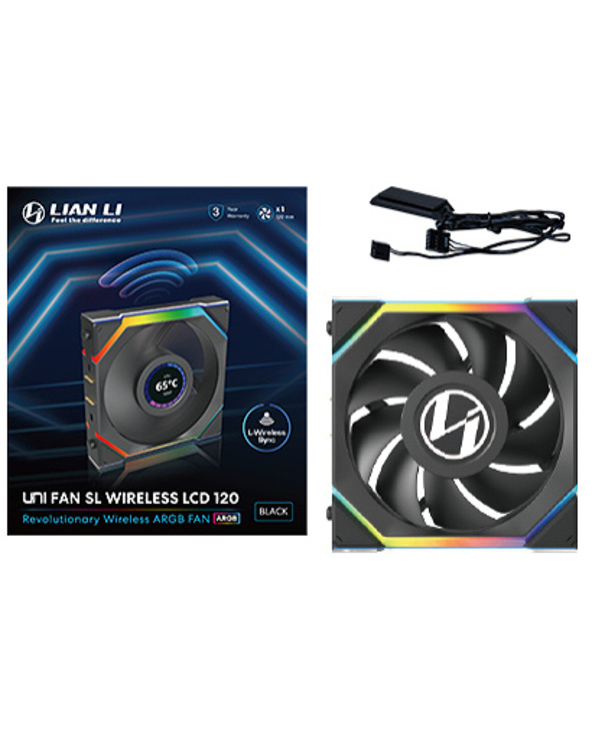Lian Li UNI FAN SL Wireless LCD 120 Boitier PC Ventilateur 12 cm Noir 1 pièce(s)
