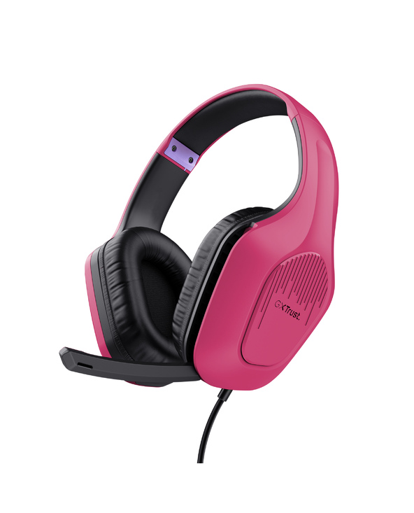 Trust GXT 415P Zirox Casque Avec fil Arceau Jouer Rose