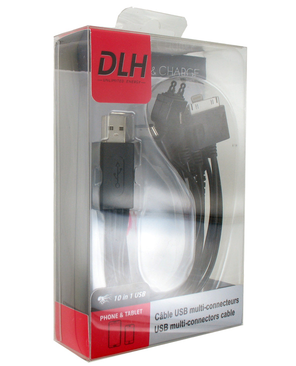 DLH DY-TU1975B câble de téléphone portable Noir USB A