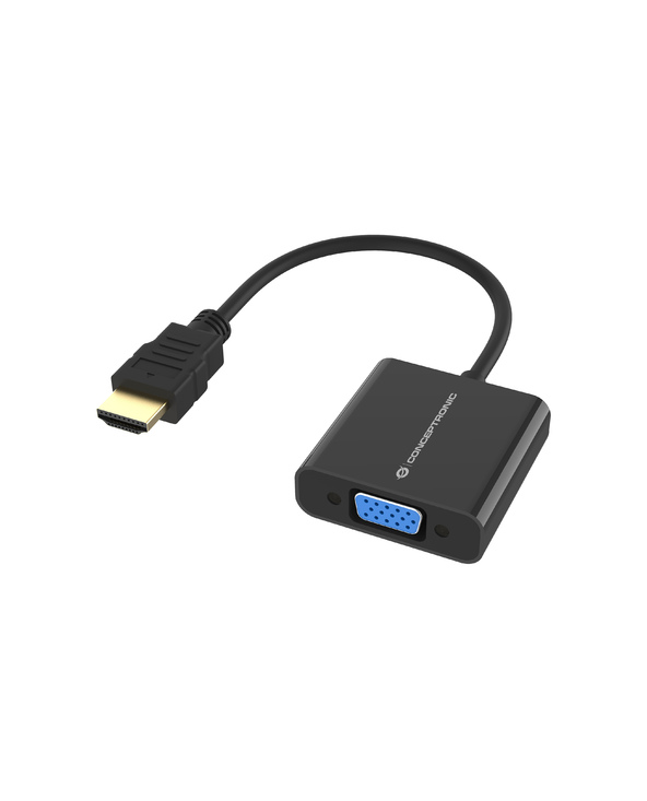 Conceptronic ABBY20B câble vidéo et adaptateur 0,25 m HDMI Type A (Standard) VGA (D-Sub) Noir