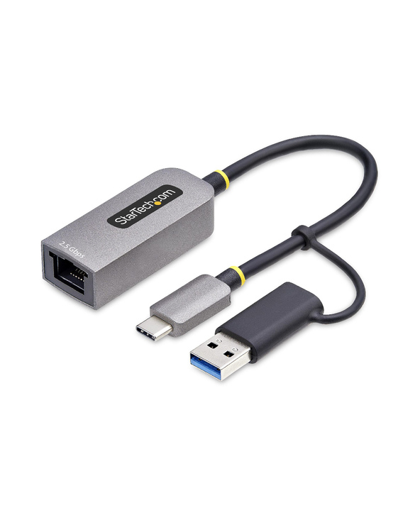 StarTech.com Adaptateur 2.5GbE USB-C vers Ethernet avec Convertisseur USB-A, NBASE-T NIC, USB 3.0 Type-C 2.5/1G Réseau Multi Spe