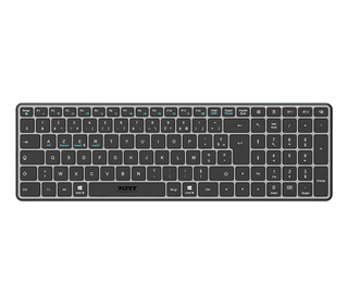 Port Designs 911002FR clavier maison/bureau RF sans fil + Bluetooth AZERTY Français Noir, Gris