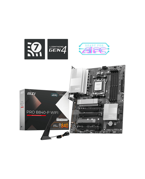 MSI PRO B840-P WIFI carte mère AMD B840 Emplacement AM5 ATX
