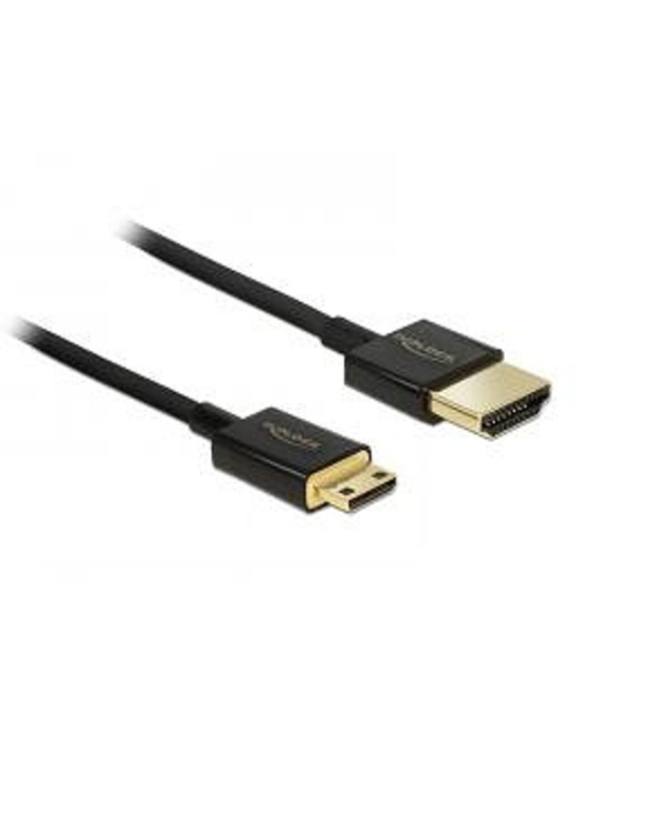 DeLOCK HDMI-A/HDMI Mini-C, 2 m câble HDMI HDMI Type A (Standard) HDMI Type C (Mini) Noir