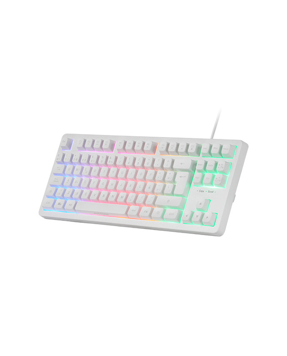 Mars Gaming MK023W clavier Jouer USB AZERTY Français Blanc