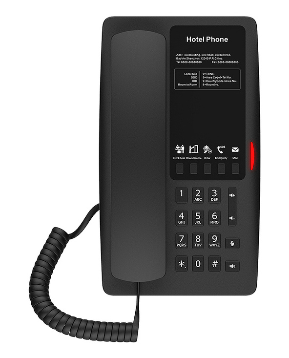 Fanvil H4 téléphone fixe Noir 2 lignes