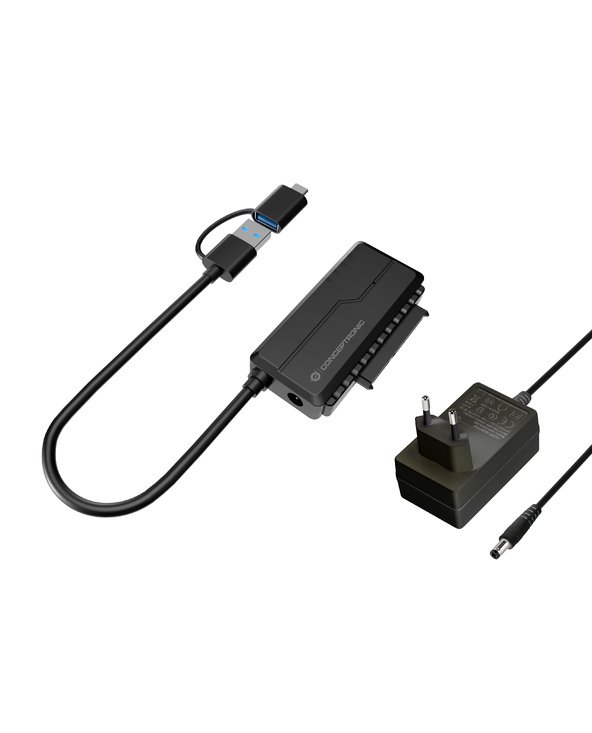 Conceptronic ABBY21B changeur de genre de câble USB Type-A SATA 22-pin Noir