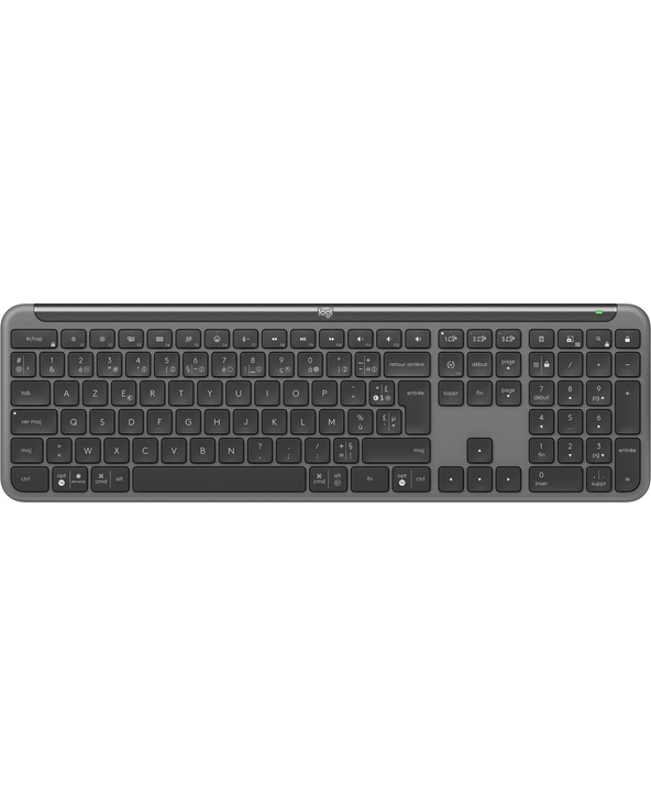 Logitech K950 Signature Slim clavier Bureau RF sans fil + Bluetooth AZERTY Français Graphite